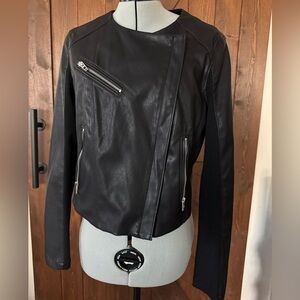 NWOT BlankNYC Faux Black Leather Moto Jacket
